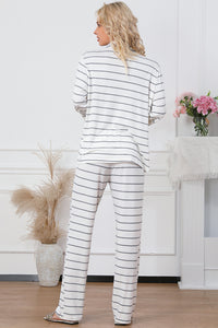 *WEBSITE EXCLUSIVE* White Striped Pajama Set