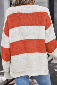 *WEBSITE EXCLUSIVE* Orange Colorblock Sweater