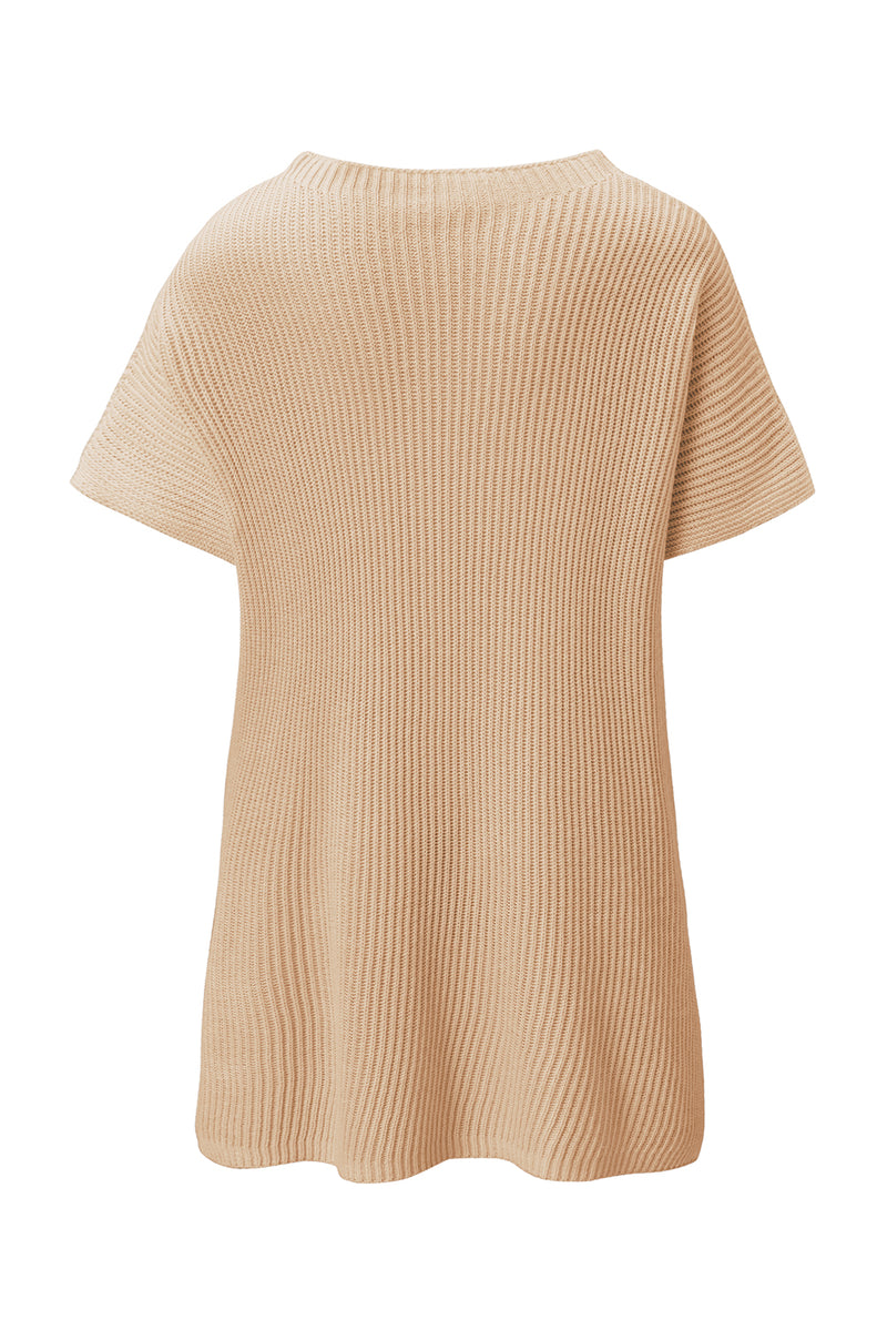 *WEBSITE EXCLUSIVE*  Delia Side Slit Short Sleeve Oversized Sweater