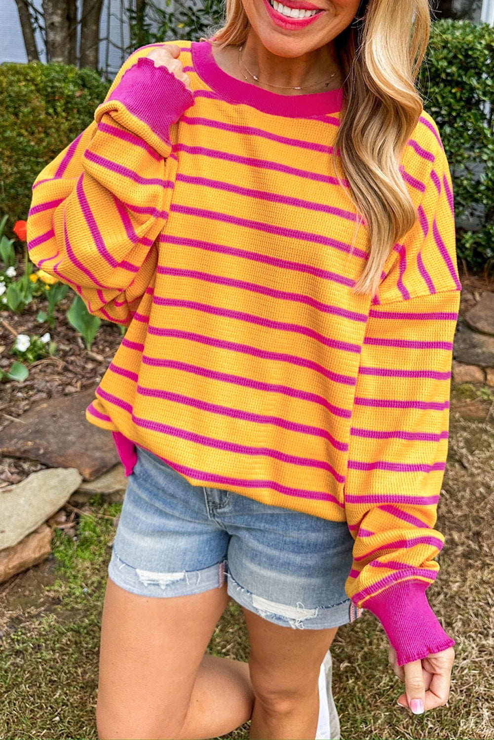 *WEBSITE EXCLUSIVE* Birdie Stripe Loose Sweater