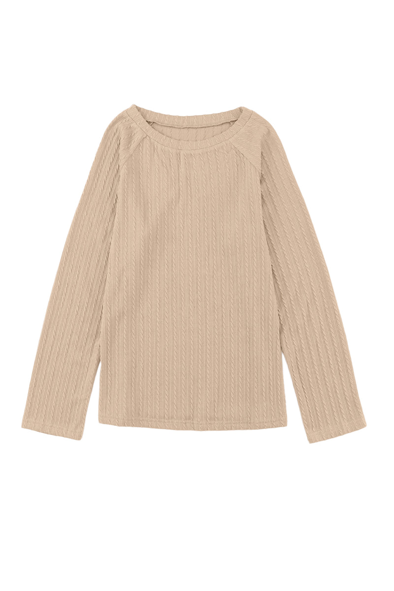 *WEBSITE EXCLUSIVE* Textured Knit Long Sleeve Top