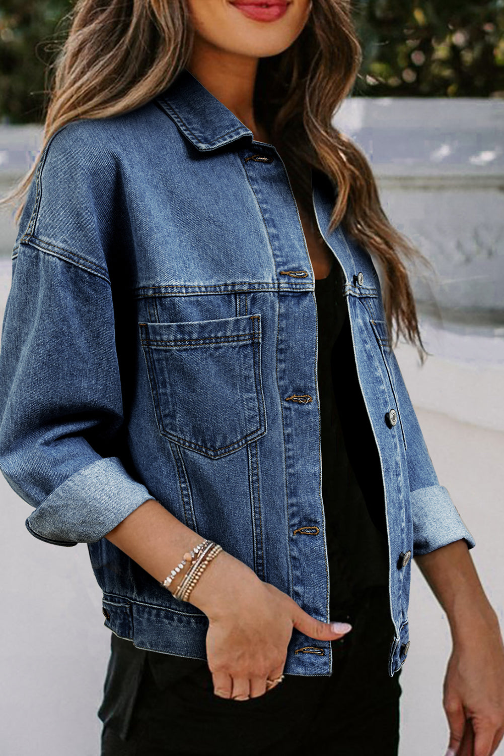 *WEBSITE EXCLUSIVE* Emma Oversized Pocketed Denim Jacket