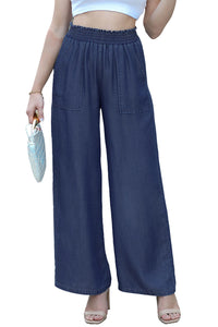 *WEBSITE EXCLUSIVE*  Landry Smocked High Waist Wide Leg Jeans