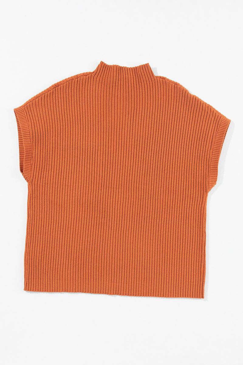 *Website Exclusive* Lee Patch Pocket Ribbed Knit Short Sleeve Sweater