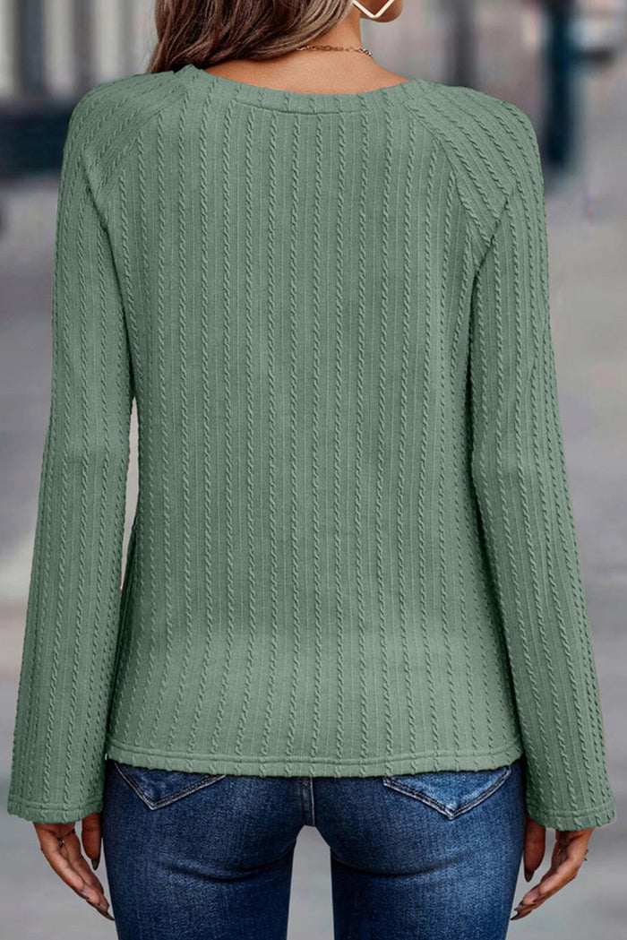 *WEBSITE EXCLUSIVE* Textured Knit Long Sleeve Top