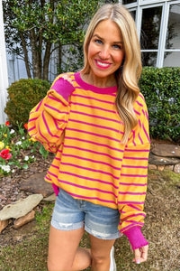 *WEBSITE EXCLUSIVE* Birdie Stripe Loose Sweater