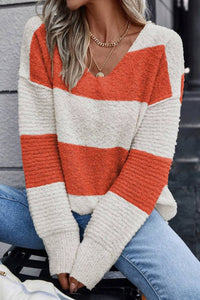 *WEBSITE EXCLUSIVE* Orange Colorblock Sweater