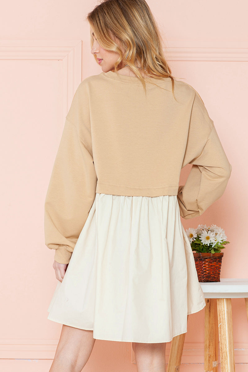 *WEBSITE EXCLUSIVE* Laurel Sweatshirt Flowy Pleated Mini Dress