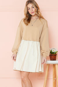 *WEBSITE EXCLUSIVE* Laurel Sweatshirt Flowy Pleated Mini Dress