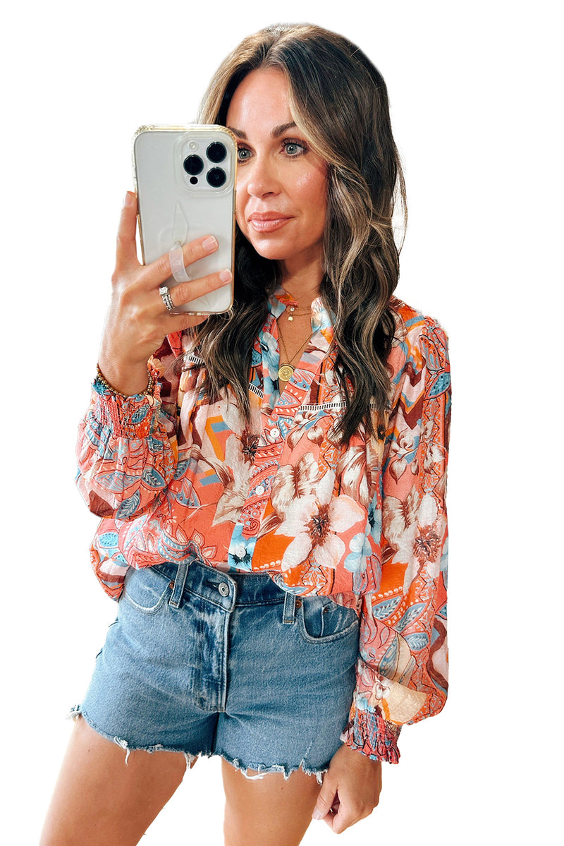 *WEBSITE EXCLUSIVE* Orange Floral Shirt