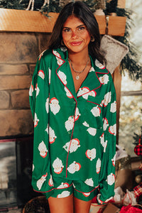 *WEBSITE EXCLUSIVE* Green Christmas Santa Pajama Set