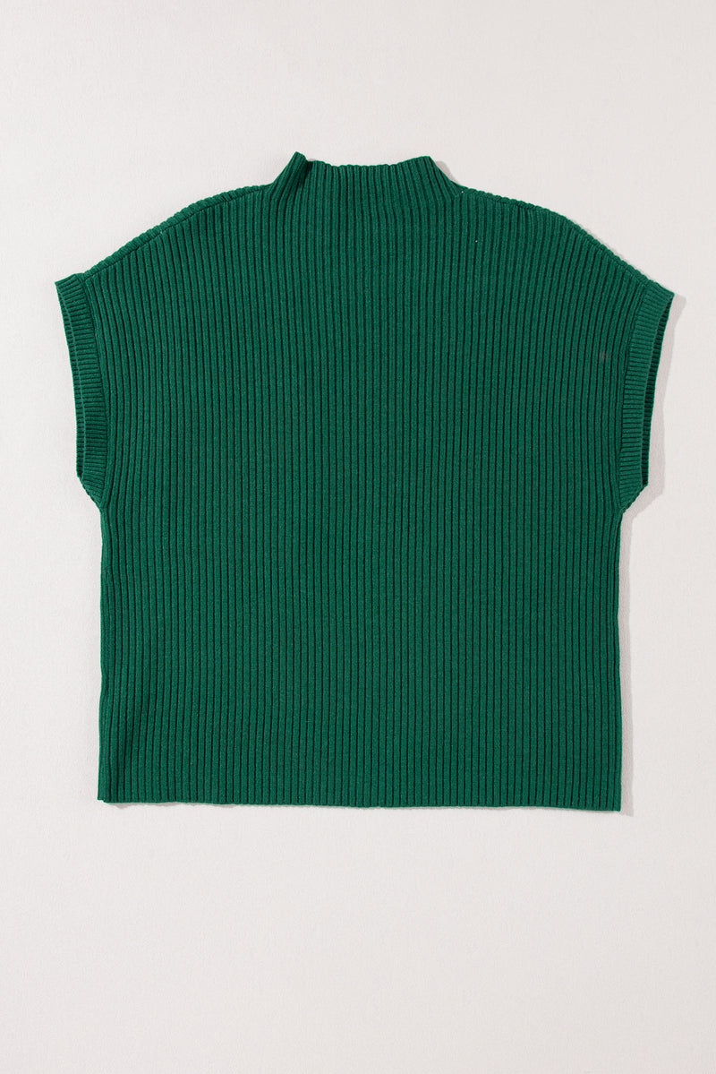 *Website Exclusive* Lee Patch Pocket Ribbed Knit Short Sleeve Sweater