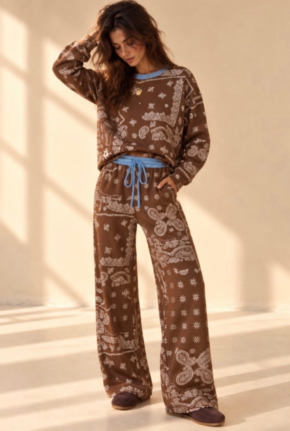 Chocolate Bandana Print Set