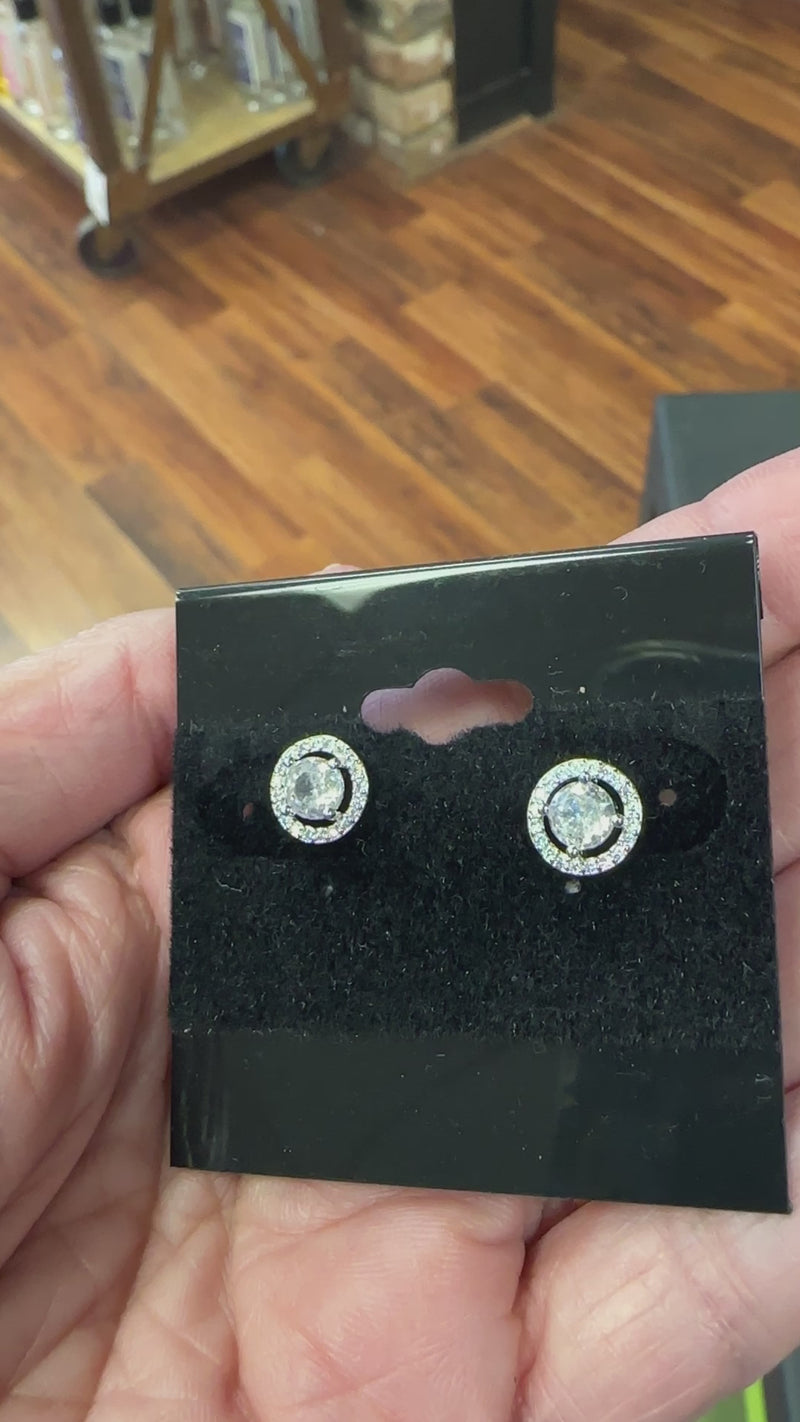 White “Gold” CZ Studs